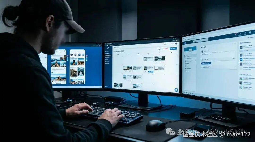 多屏社媒发布界面