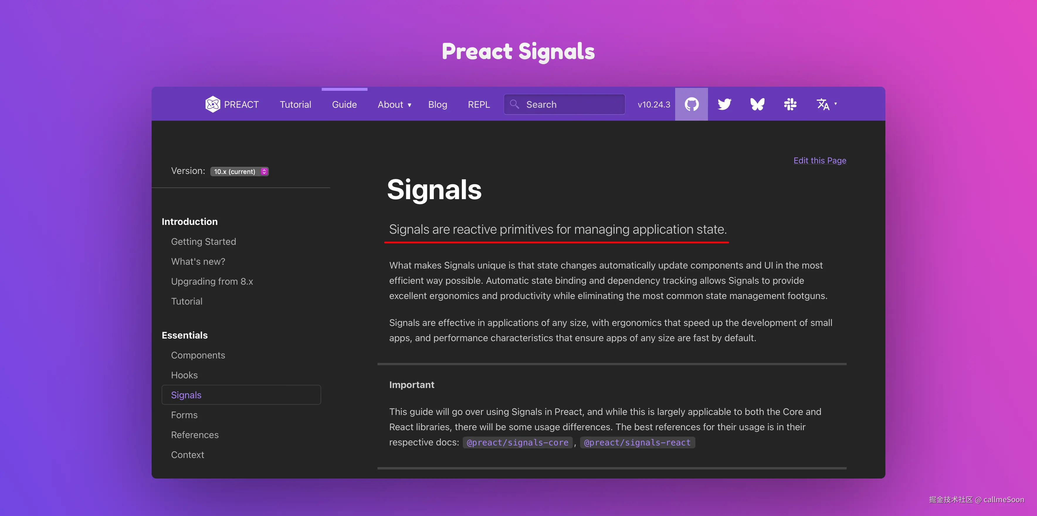 Preact 官方文档 Signals 介绍