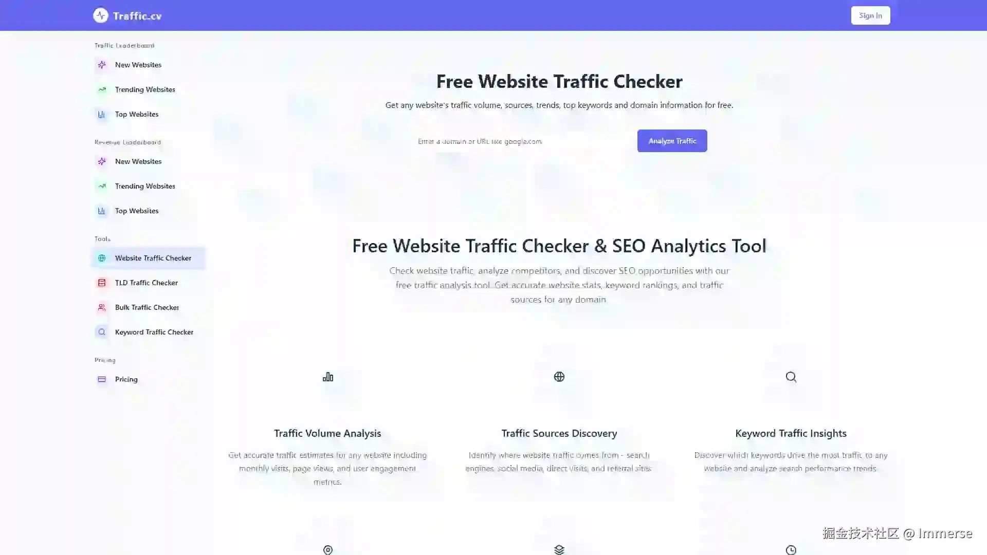 Free Website Traffic Checker