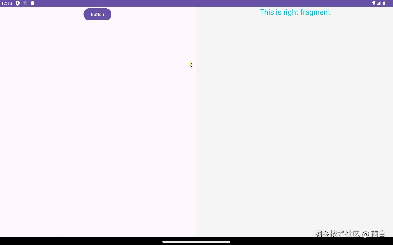 动态添加和替换Fragment后的运行效果GIF