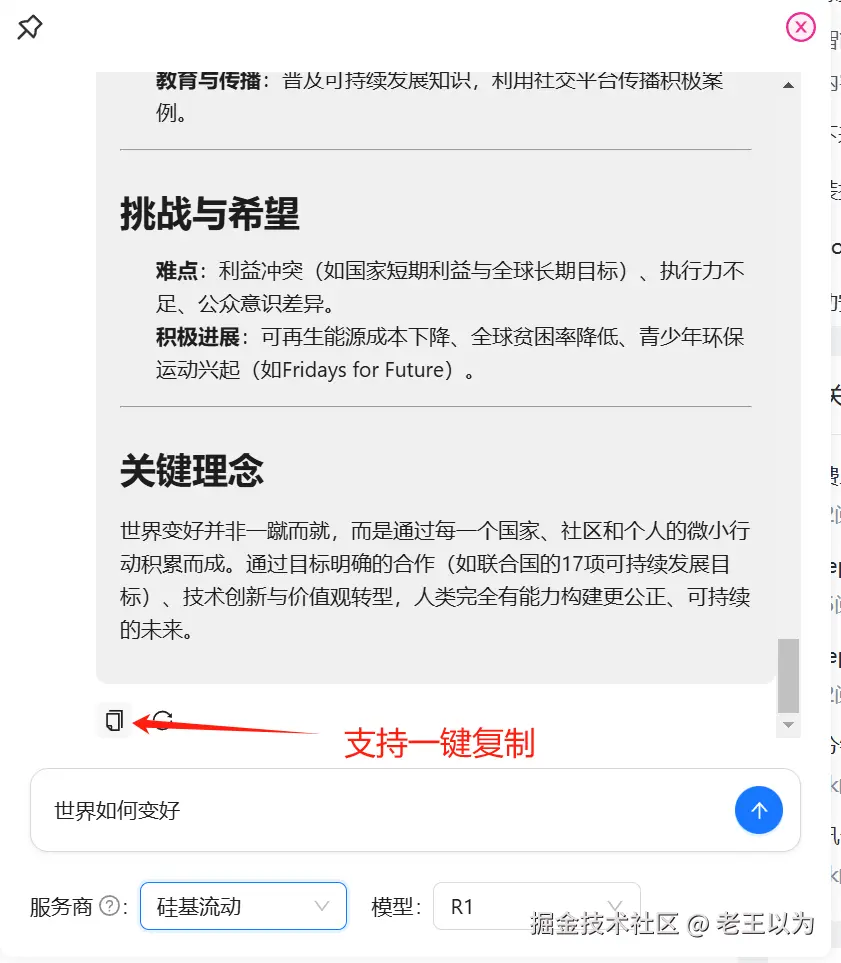 回答内容支持一键复制