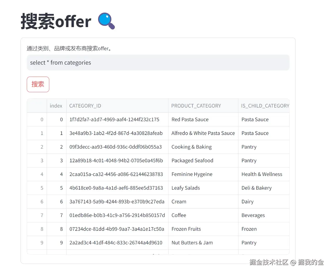 查询结果