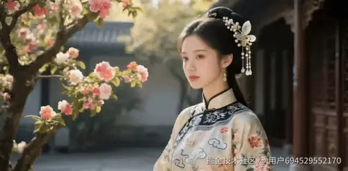 庭院美女.gif