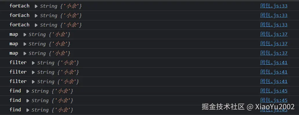 forEach map filter find高阶函数对比情况