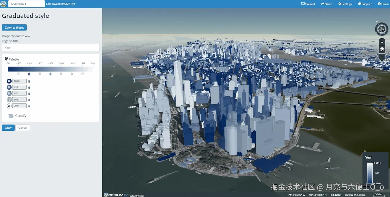 3D Tiles 样式 ionStyleEditor