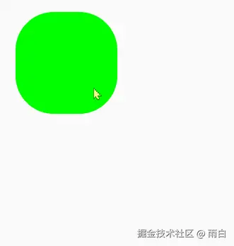 圆角和缩放联动动画效果