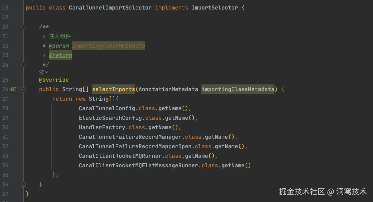 CanalTunnelImportSelector