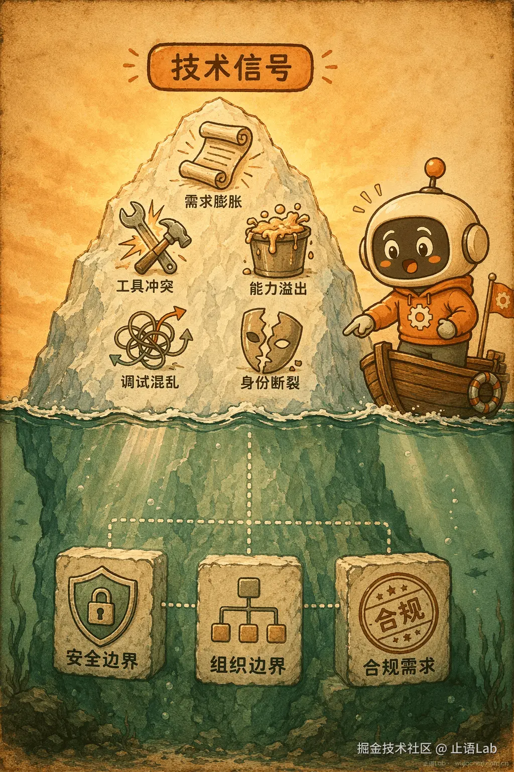 从技术到组织的冰山模型