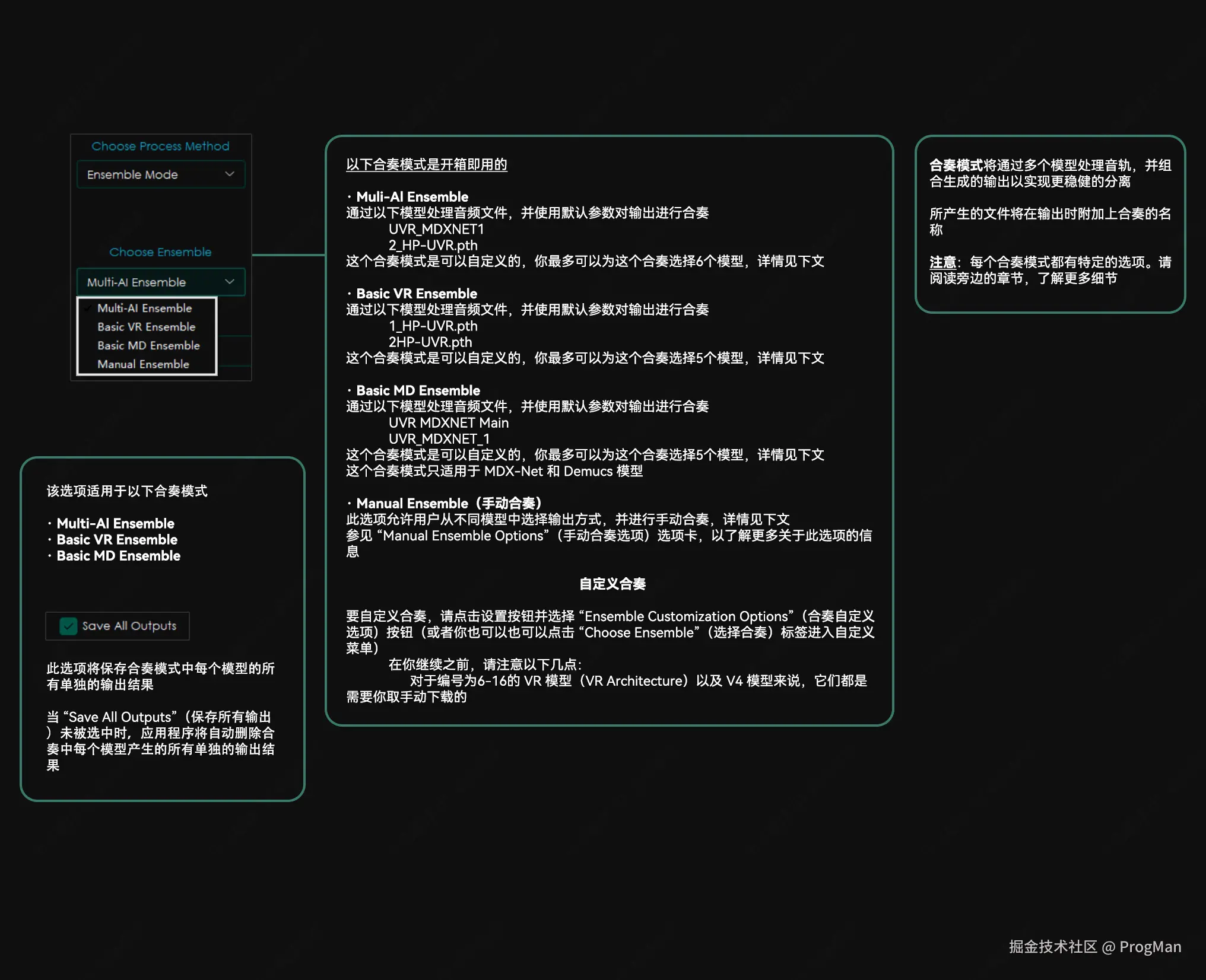 Ensemble Mode 合奏选项