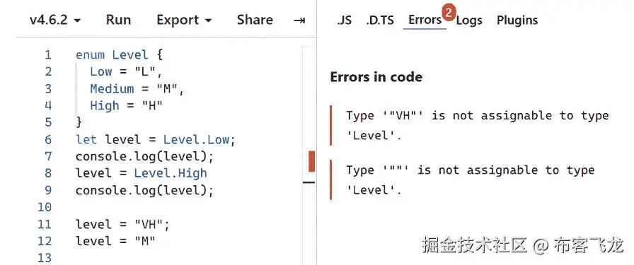 图 2.24 – 确认字符串枚举是类型安全的