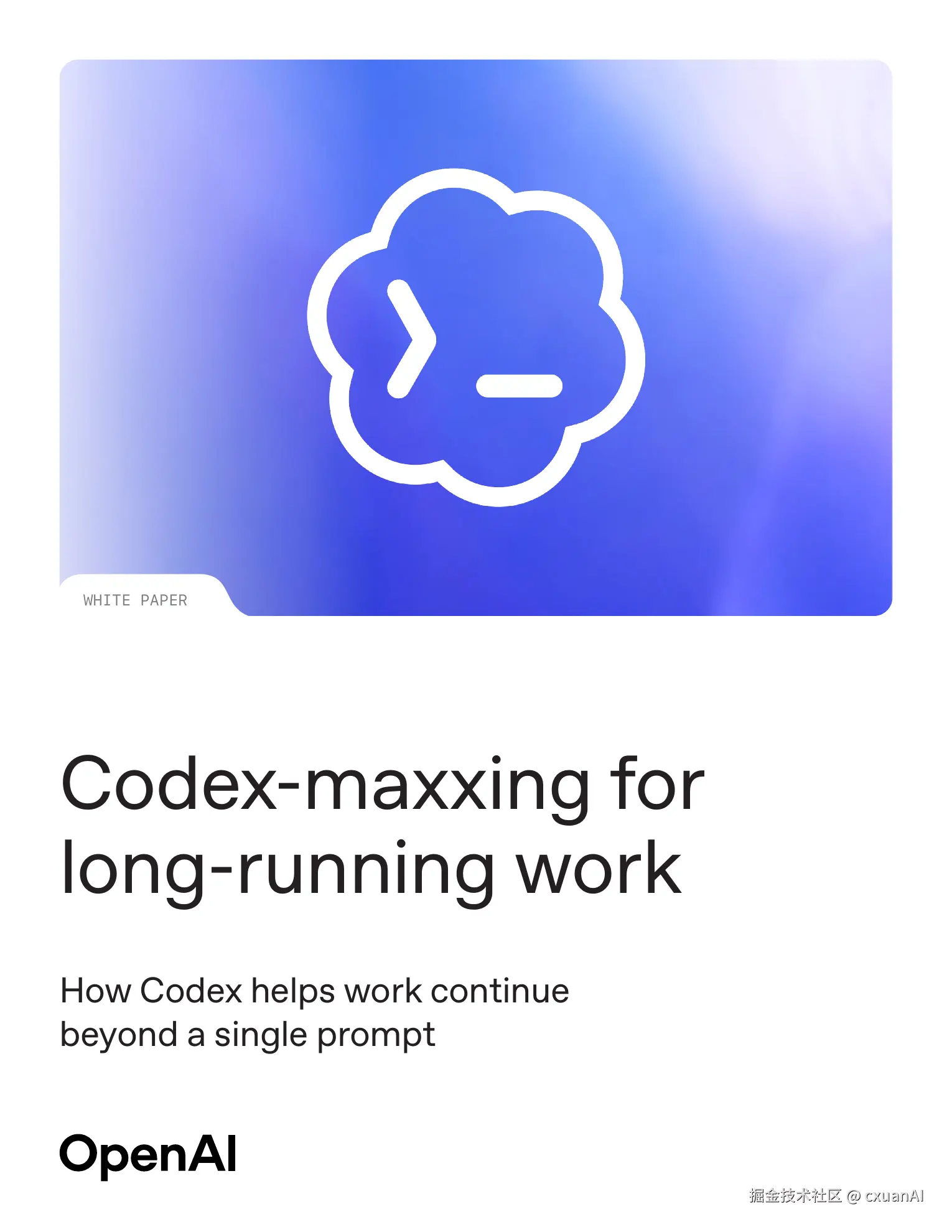 OpenAI Codex-maxxing 白皮书封面