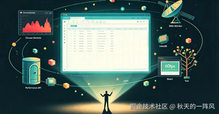 ⚡2026 年了，十万级表格还只会「虚拟滚动」？难怪你的页面照样卡顿