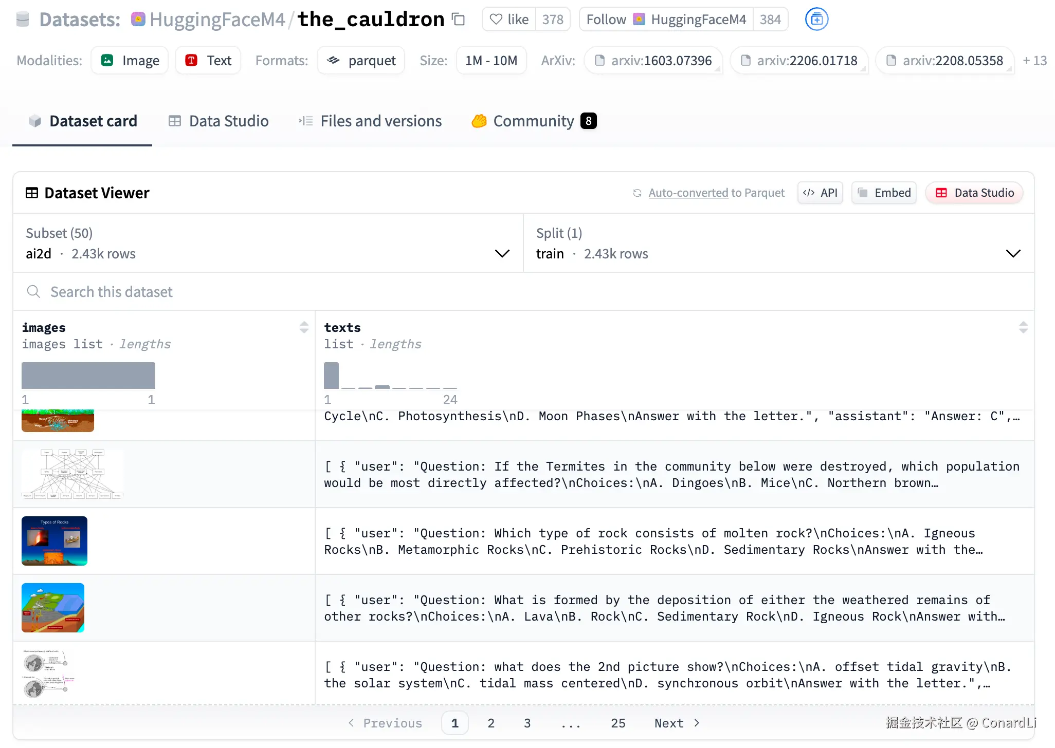 https://huggingface.co/datasets/HuggingFaceM4/the_cauldron