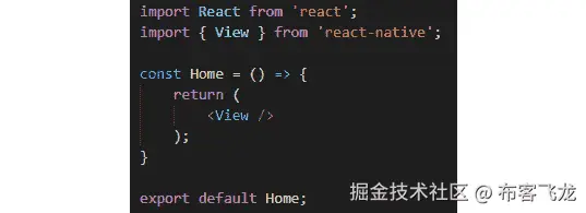 图 4.3 - 基本的主屏幕，除了一个视图组件外没有任何内容要渲染