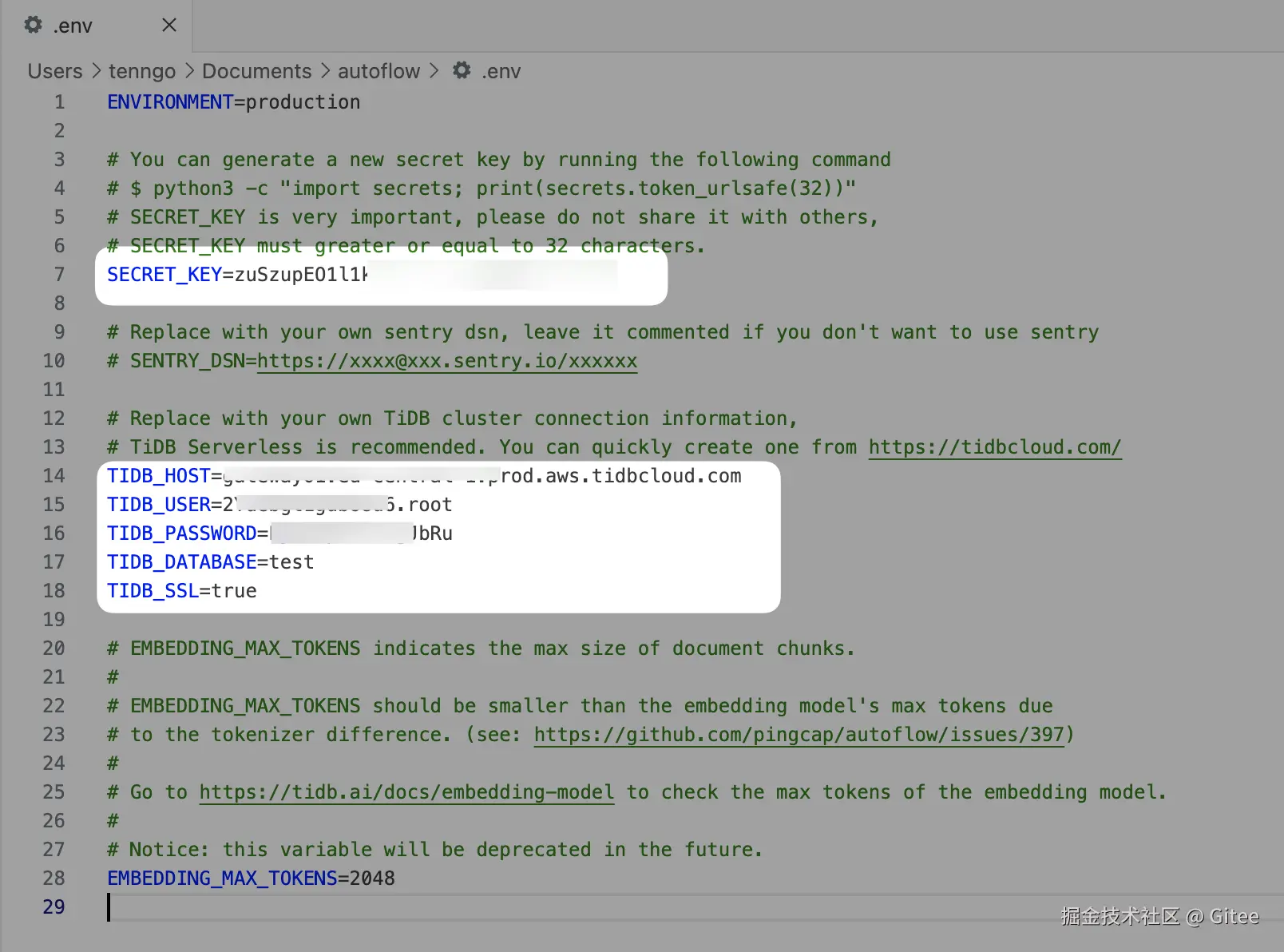 填入服务器信息及 