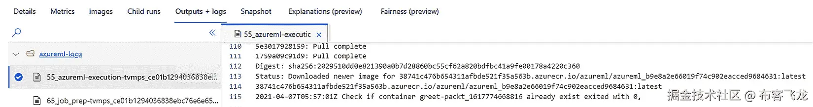 图 8.19 – 从你自己的容器注册表中拉取的镜像在没有使用策划环境的情况下执行