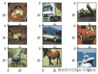 图 3.9 – CIFAR-10 数据集；图像有意进行光栅化以展示其实际大小