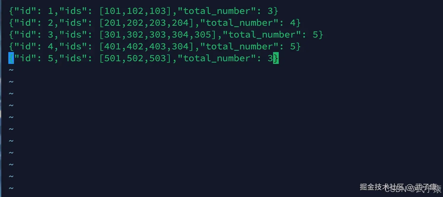 离线数仓 准备JSON格式数据