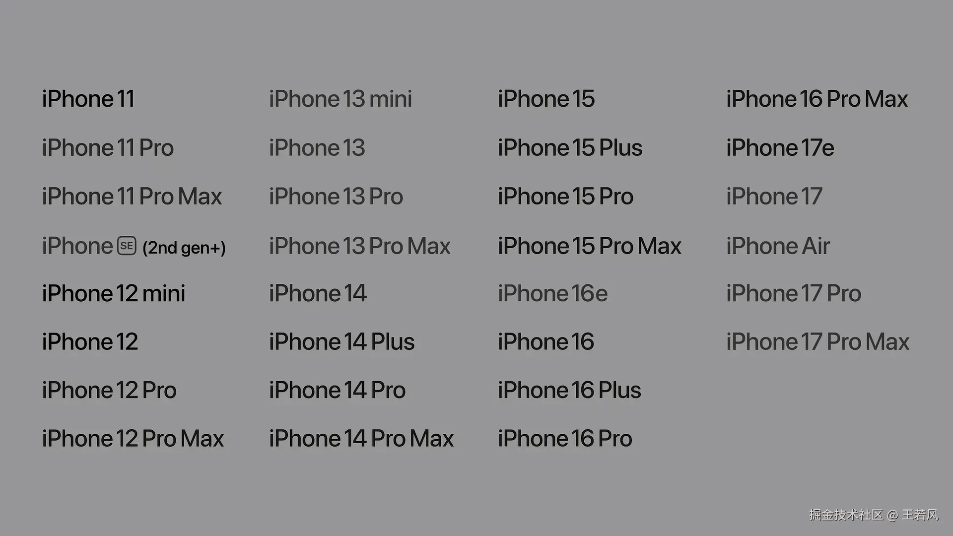 iOS 27 支持的设备
