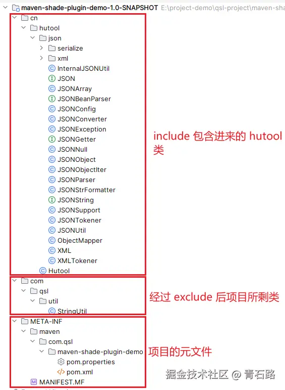 明细配置后uber-jar结构