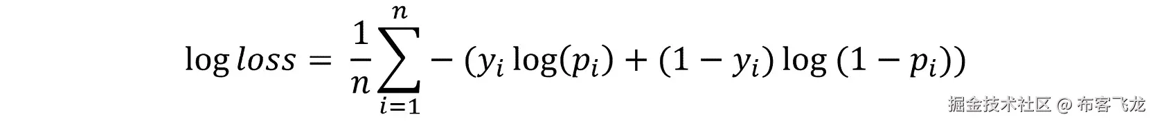 图 4.1：对数损失函数