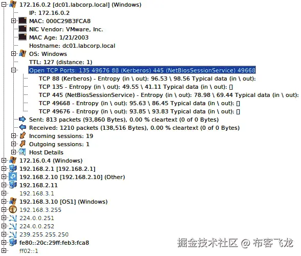 图 13.3 – NetworkMiner 实验室详细信息