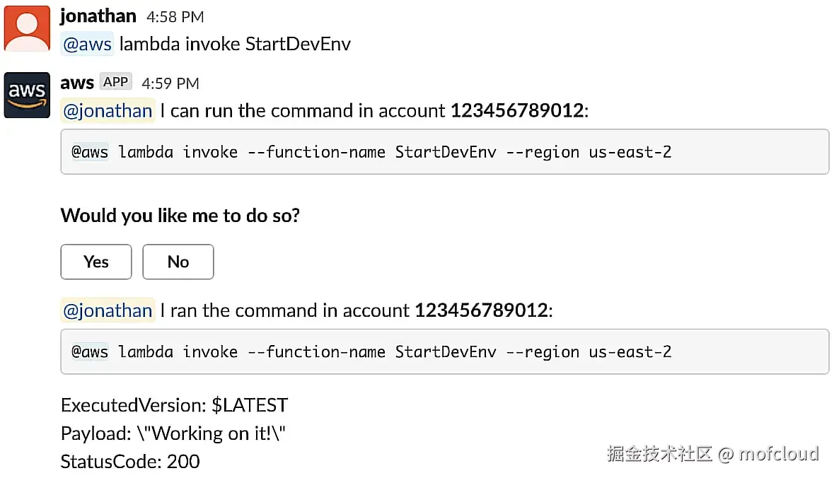 AWS Chatbot in Slack