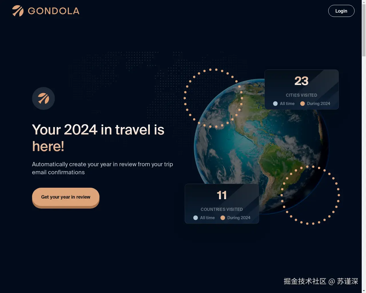 Show HN: 旅行的Spotify Wrapped - 项目截图