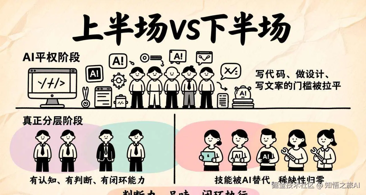 上半场AI平权vs下半场真正分层