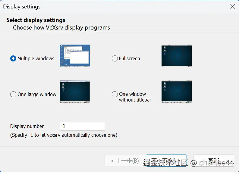 图8 VcXsrv配置展示设置