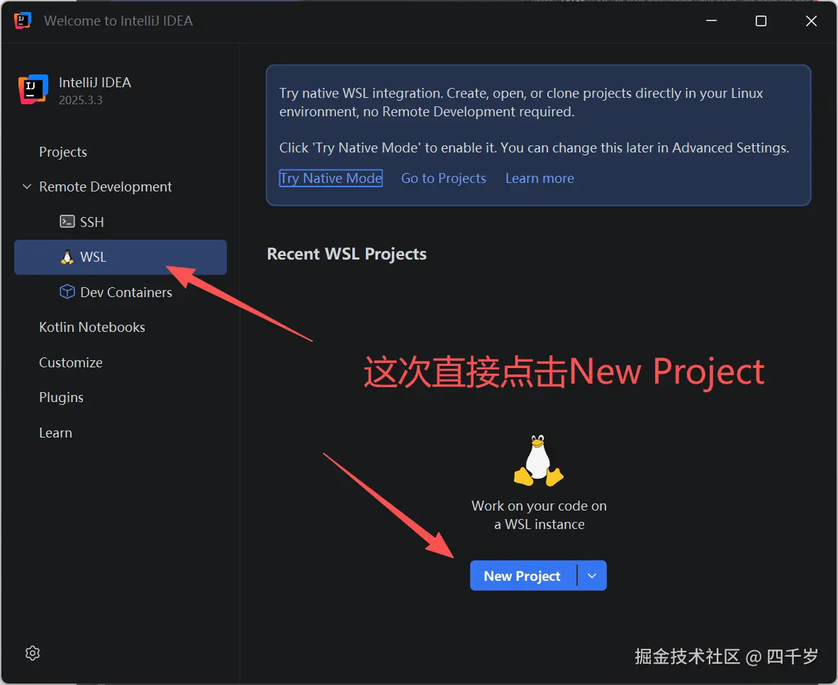 直接点NewProject