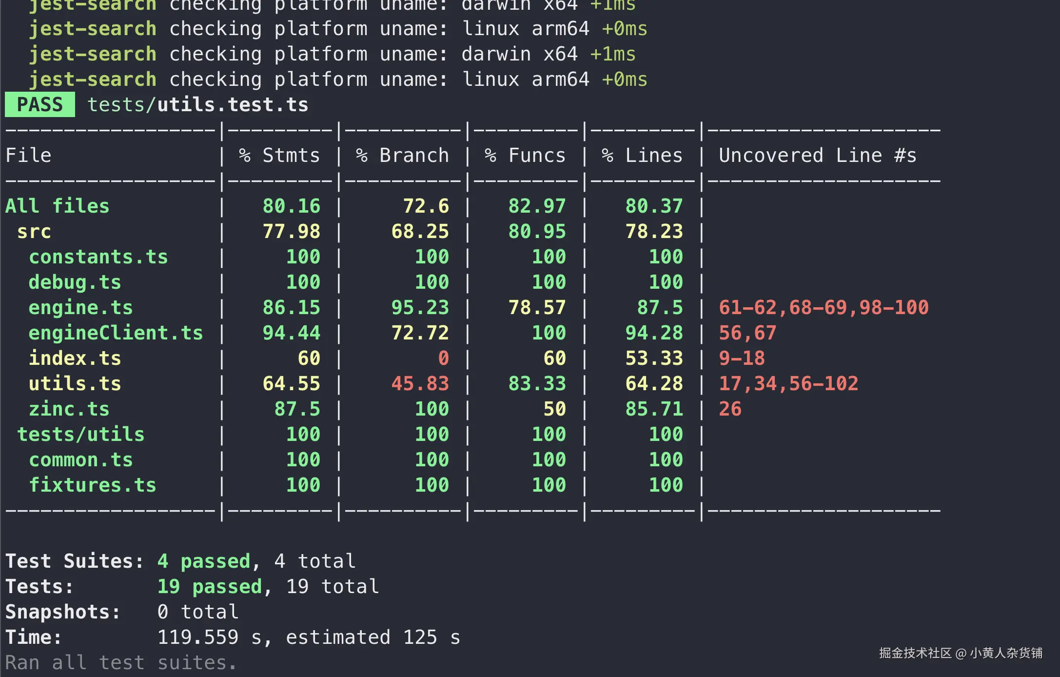 集成测试效果图