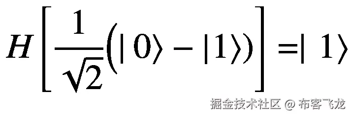 H\left[\frac{1}{\sqrt{2}}\Big(|\left.0\right\rangle -\left|\left.1\right\rangle \right)\right]=\mid \left.1\right\rangle
