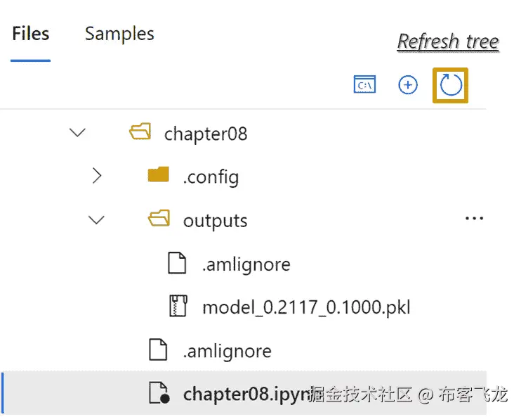 图 8.4 – 序列化模型存储在输出文件夹中