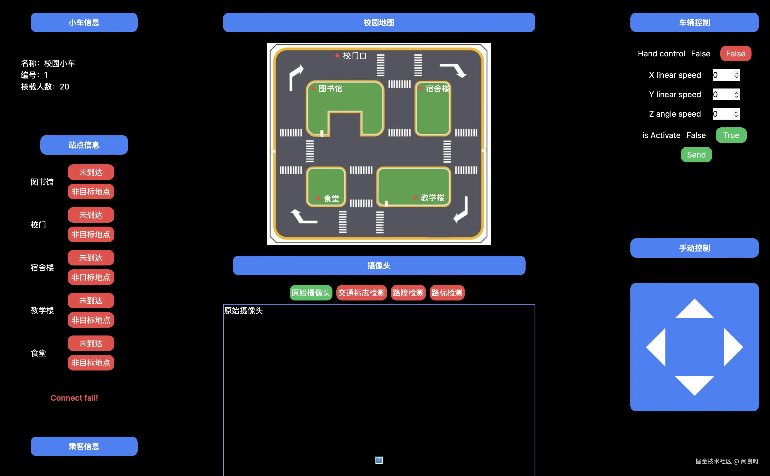 小车控制终端（没有连接小车）