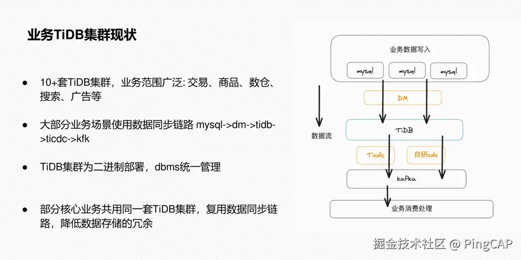 业务TiDB集群现状