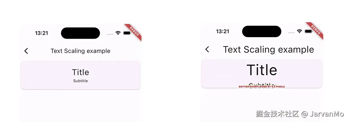 100% 文本绽放 vs 160% 文本缩放