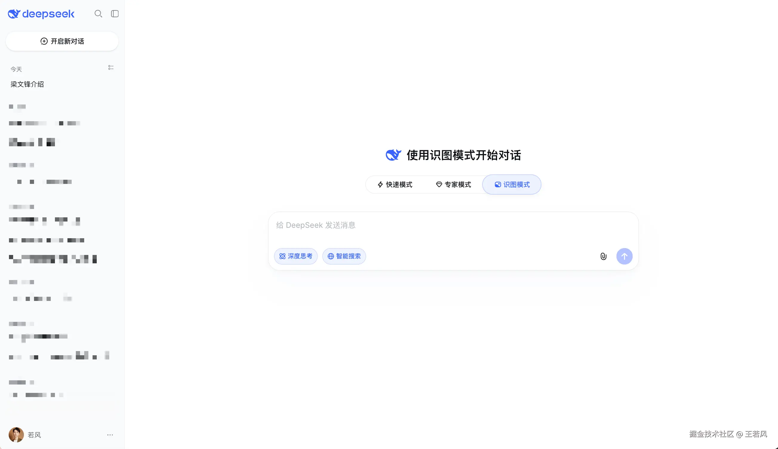 DeepSeek 官方 Chat 入口中的识图模式
