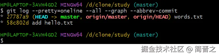 克隆仓库的提交情况