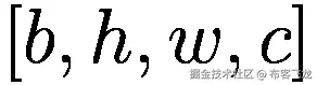\left[b,h,w,c\right]