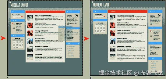 Dragging a module to another module area