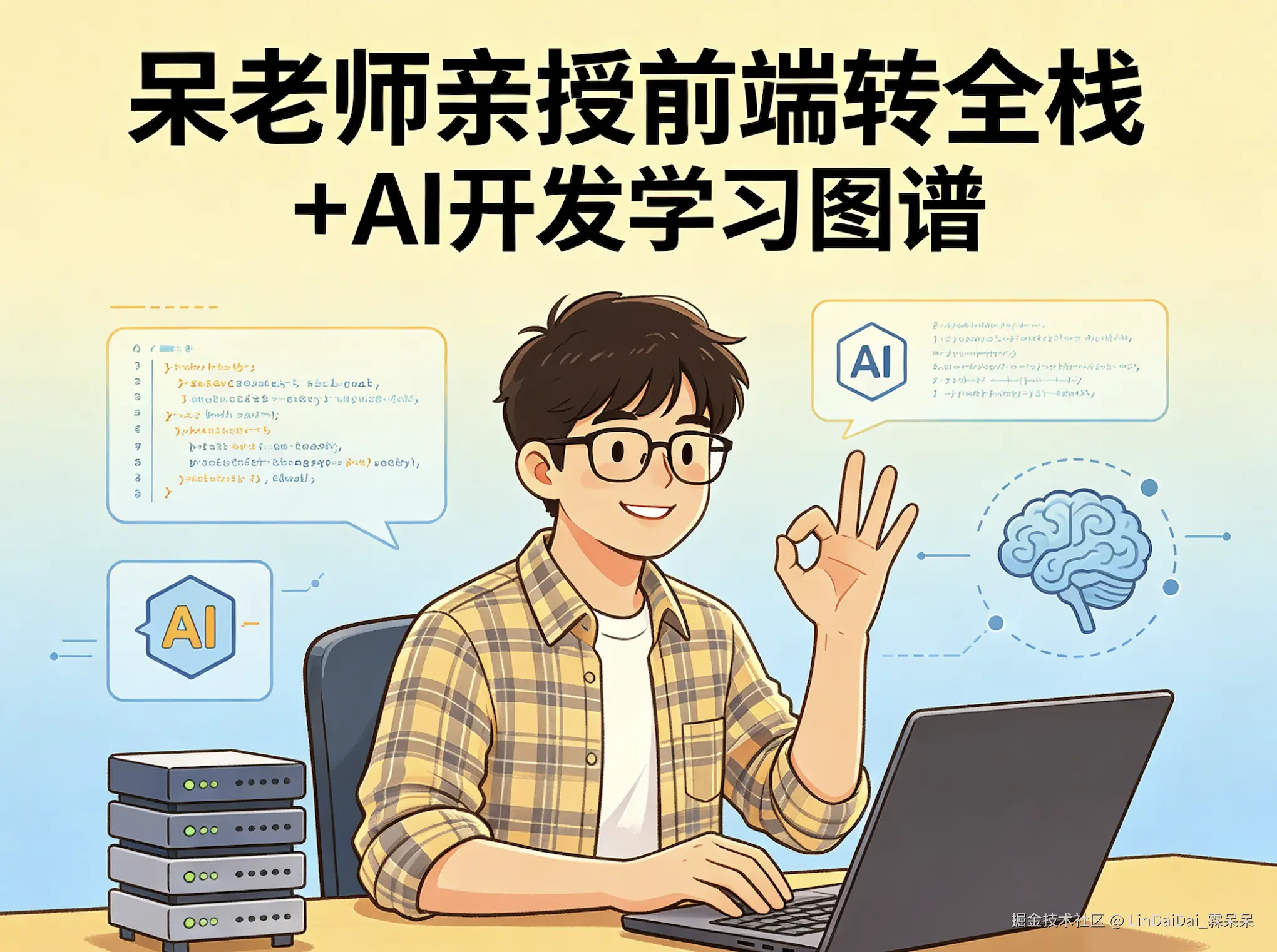 呆老师亲授前端转全栈+AI 开发的学习图谱
