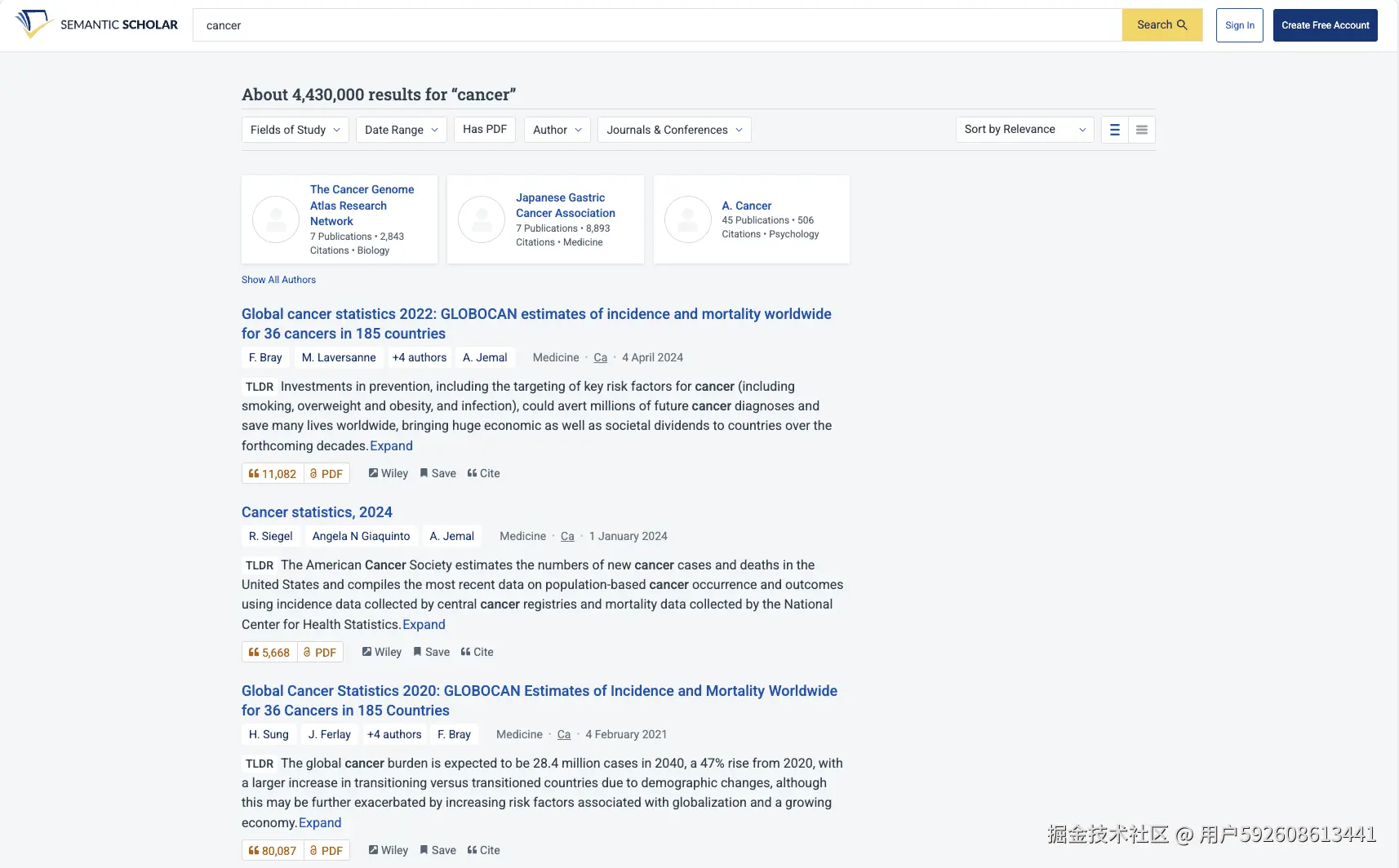 Semantic Scholar引用网络图