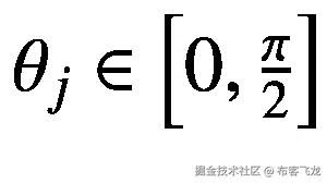 {\theta}_j\in \left[0,\frac{\pi }{2}\right]