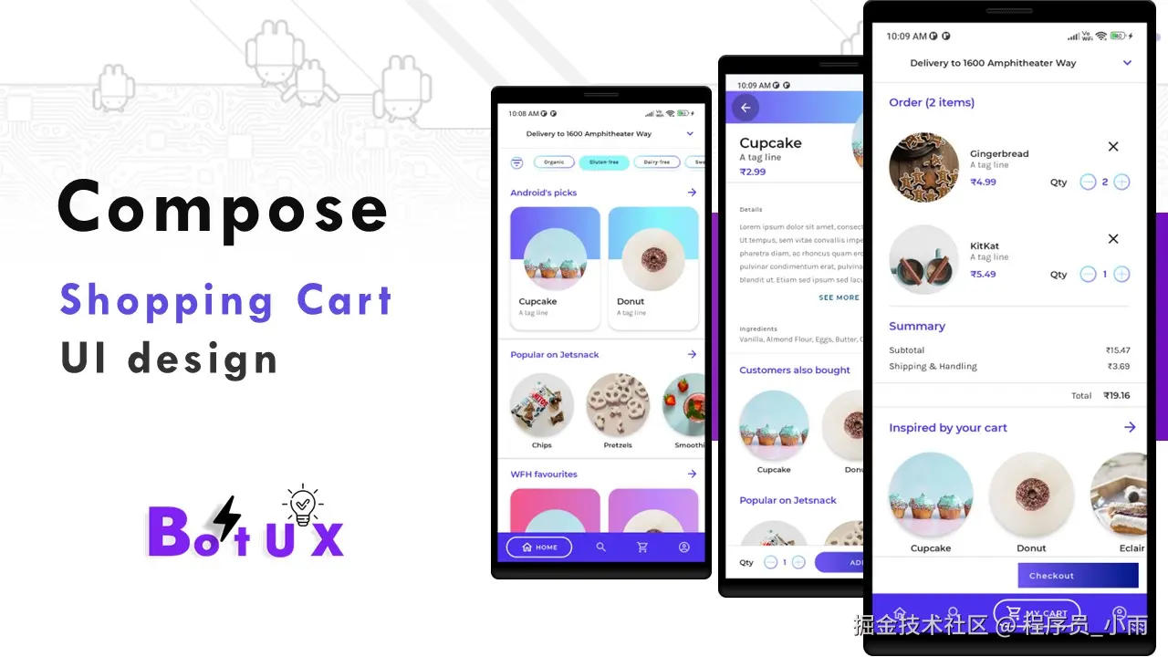 GitHub - BoltUIX/compose-cart-app-ui-ux: Jetsnack is a sample snack  ordering app built with Jetpack Compose. · GitHub