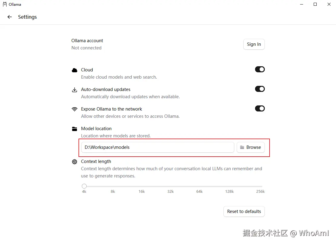 设置模型存储位置