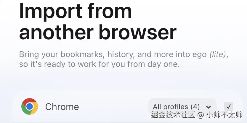 导入 Chrome 数据