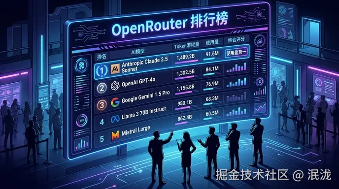 AI模型排行榜竞争场景