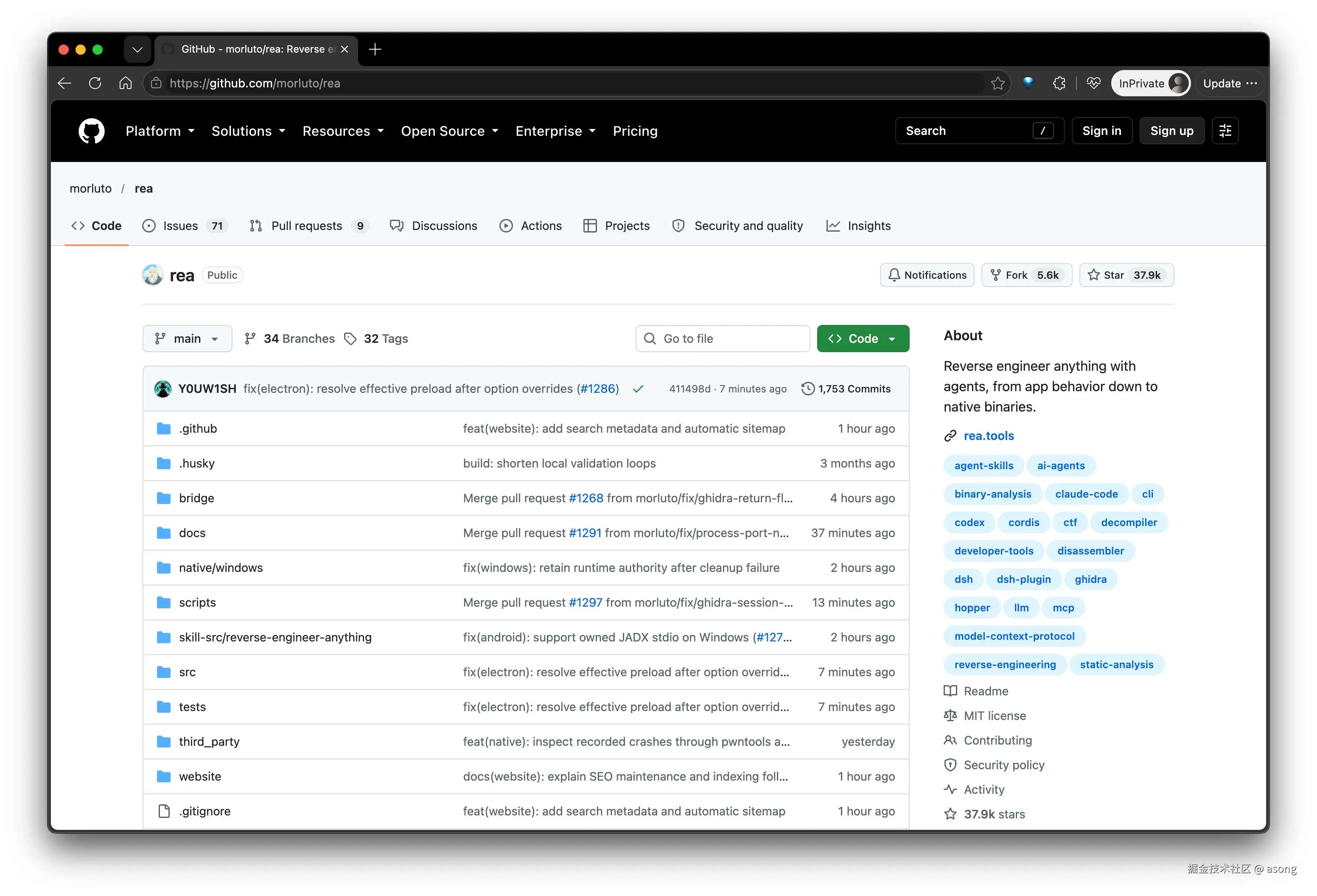 REA GitHub 仓库主页